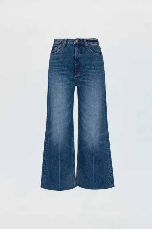 PETITE Lana High Rise Ultra Wide Jean - Palladium sold by pistola