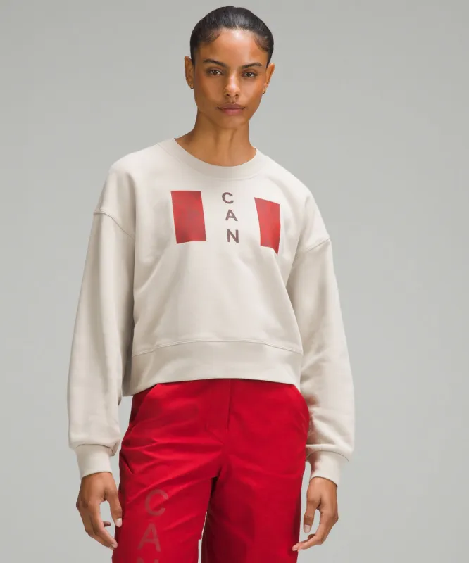Team Canada Perfectly Oversized Cropped Crew *CPC Logo sold by Lululemon