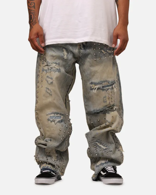 MNML Ultra Baggy Emo Denim Jeans Blue sold by Culture Kings
