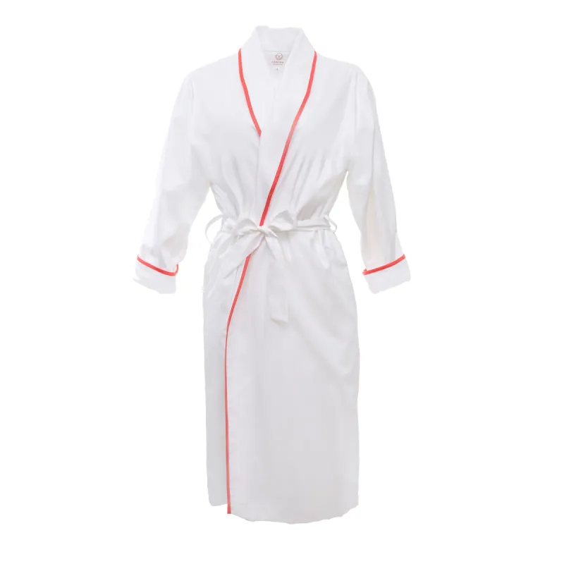 VANDY COTTON ROBE IN CORAL sold by Lenora