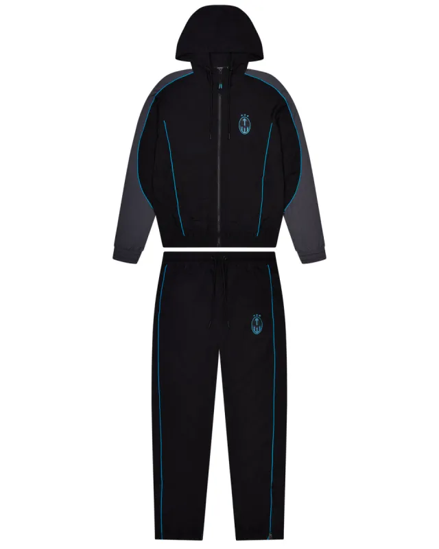 ウェア TRAPSTAR IRONGATE CREST SHELL TRACKSUIT Irongate Crest Shell Tracksuit - Black/Teal | Parallel