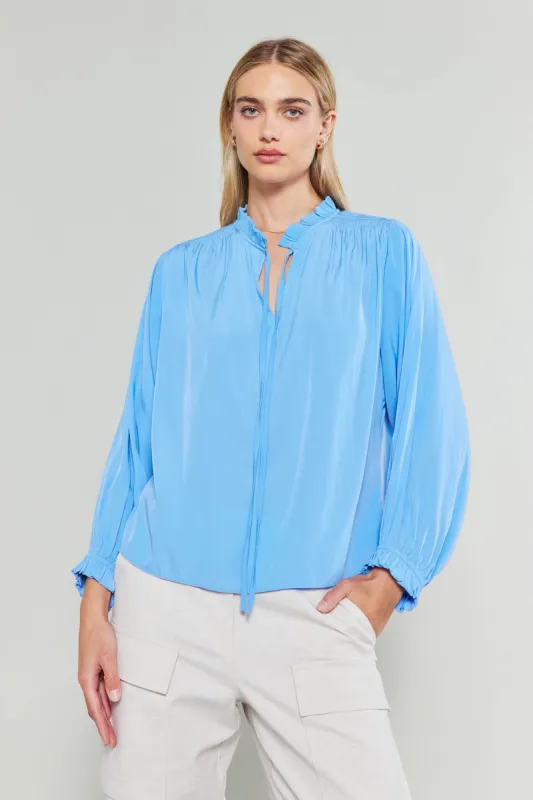 Ruffled Splitneck Blouse sold by Current Air