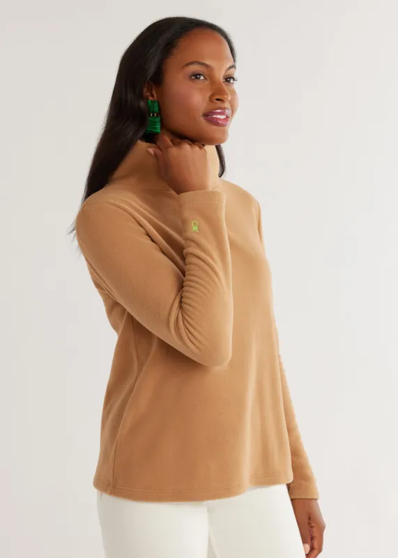 Greenpoint Turtleneck in Vello Fleece (Camel) sold by Dudley Stephens