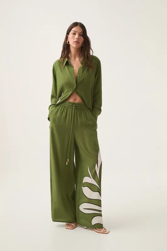 Planetary Silk Drawcord Pant sold by Aje