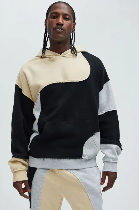 Tyson Awaken Oversized Color Block Hoodie - Black/combo sold by Fashion Nova