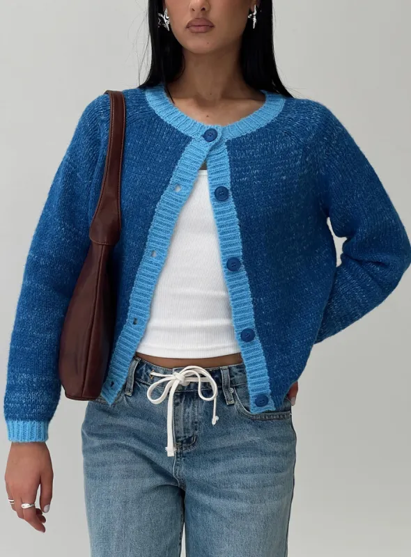 Oak Meadow Cardigan Blue sold by Princess Polly