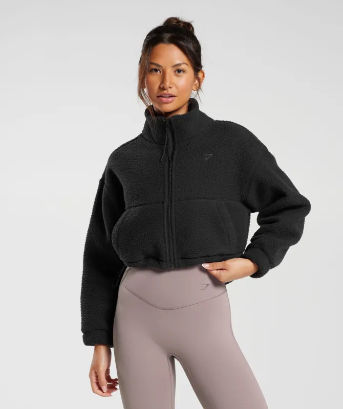 Gymshark Elevate Fleece Midi Jacket - Black sold by Gymshark