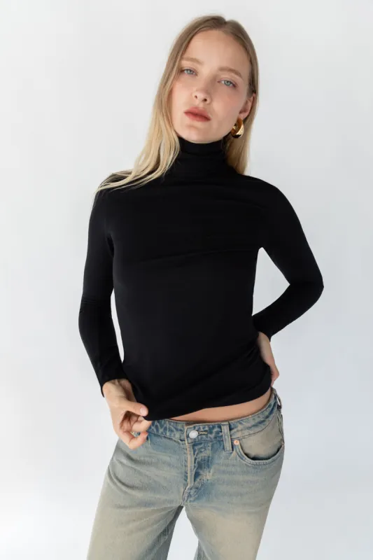 FINE KNIT TURTLENECK TOP sold by OAK AND FORT