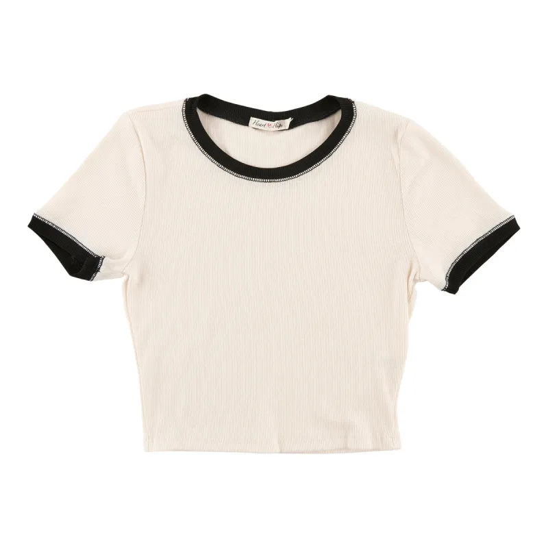 Women's Short Sleeve Cropped Crew Neck Tee sold by Giant Tiger