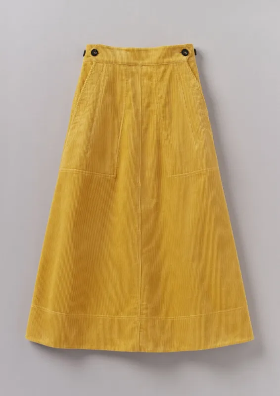 Organic Cord A Line Skirt | Heliodor sold by TOAST