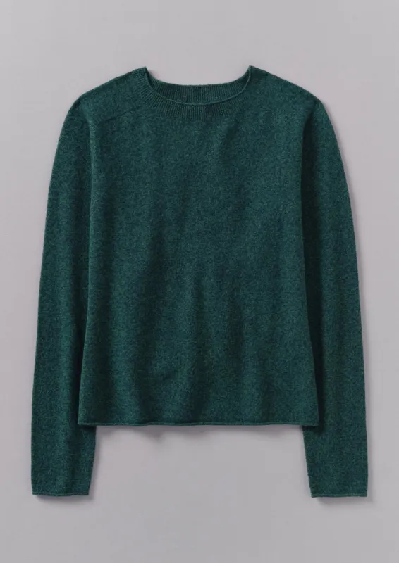 Wool Cashmere Neat Sweater | Forest Marl sold by TOAST