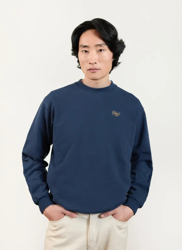 Perci Chainstitch Sweatshirt | Navy sold by Percival