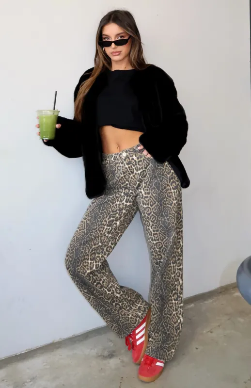 Happy Holidays Faux Fur Jacket Black sold by White Fox Boutique