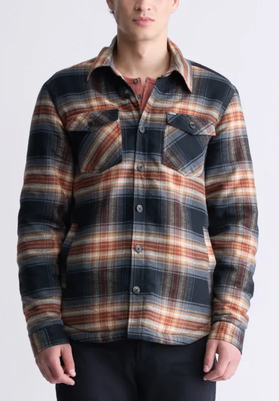 Jalika Men's Plaid Shacket with Sherpa Lining, Black & Brown - BM24447 sold by Buffalo David Bitton