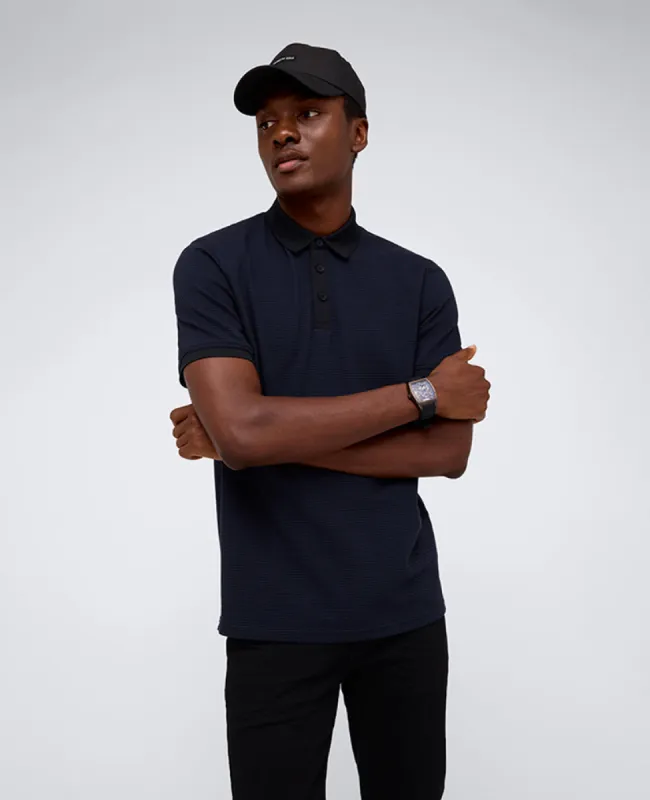 Contrast Placket Button Polo sold by Kenneth Cole