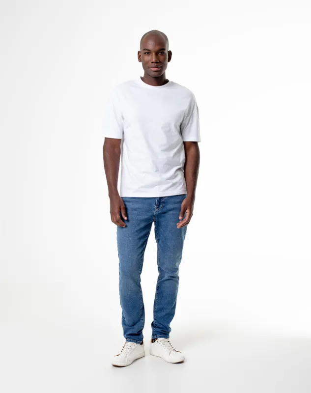 Jean skinny fit tiro medio indigo sold by Gef