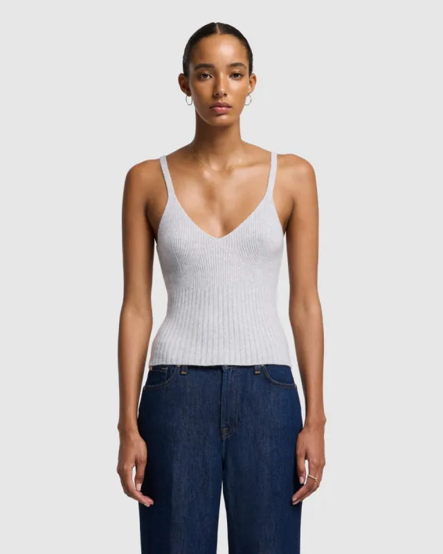 Cashmere Cami in White Sand sold by 7 For All Mankind