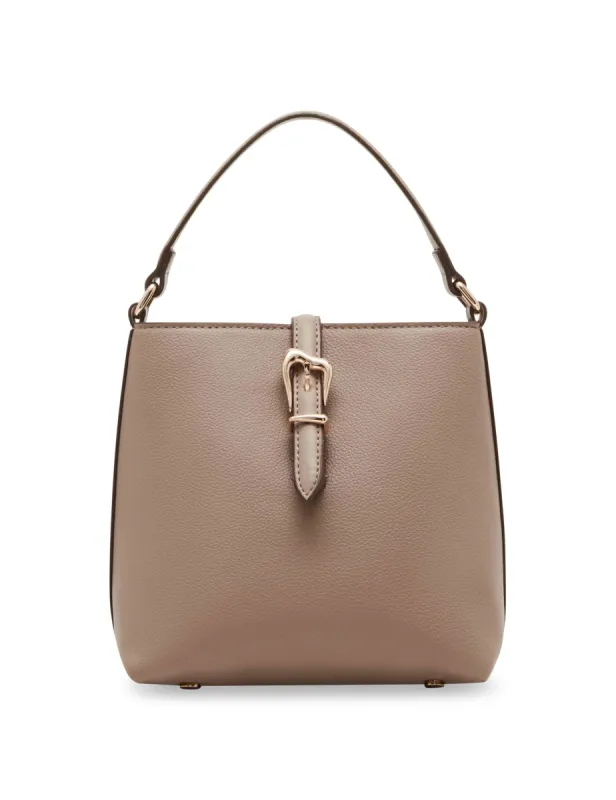 Sculpted Buckle Bucket Bag sold by Anne Klein