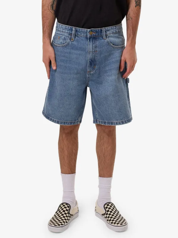 Slacker Denim Short - Dark Dust Blue sold by Thrills