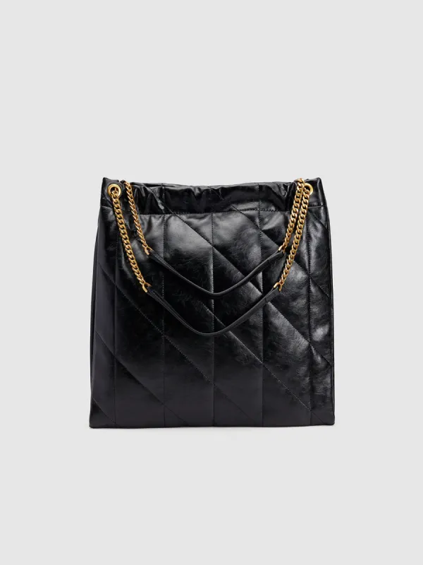 Quilted Embossed Vegan Leather Shoulder Bag sold by Urban Revivo