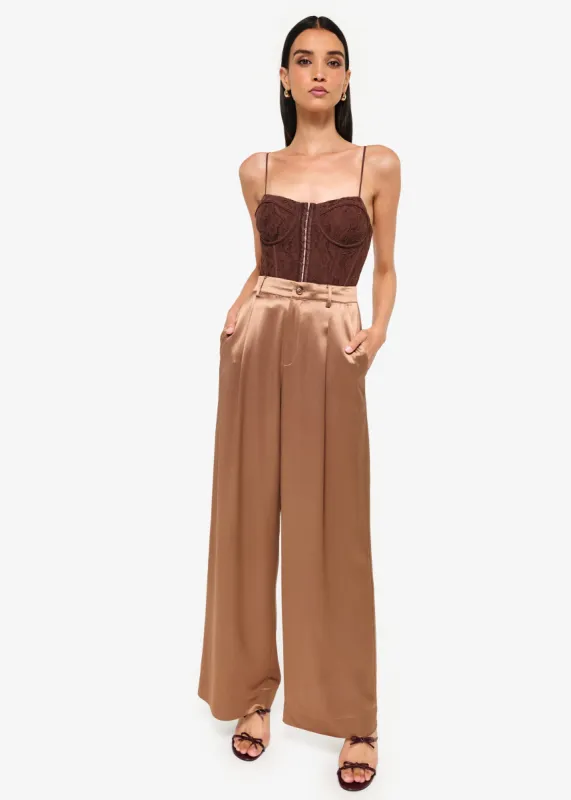 Noura Wide Leg Pant Nutshell sold by Cami NYC