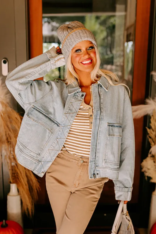 Street Style Denim Jacket in Light Wash sold by Impressions