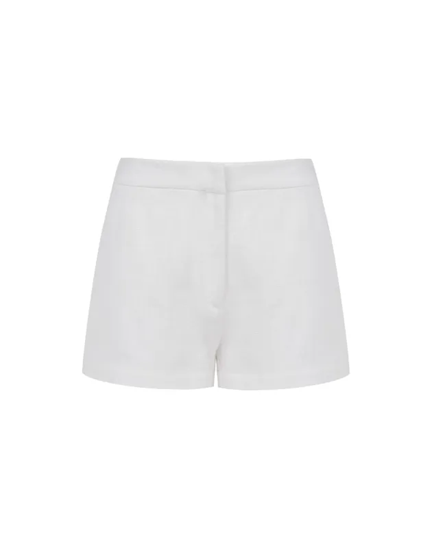 Giu Tailored Shorts - Off White sold by Vix