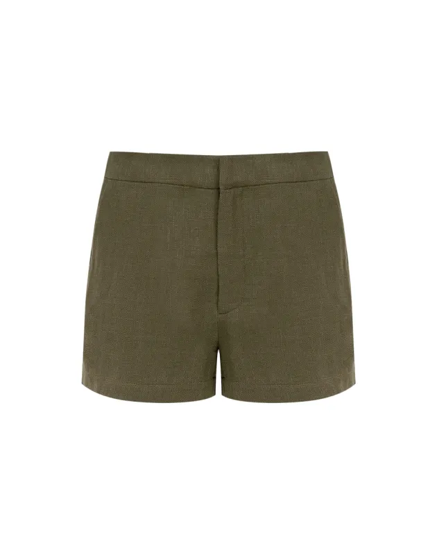 Giu Tailored Shorts - Evergreen sold by Vix
