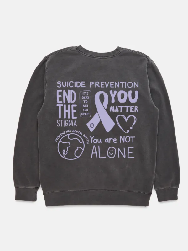 Prevention Crewneck - Pepper sold by Happiness Project