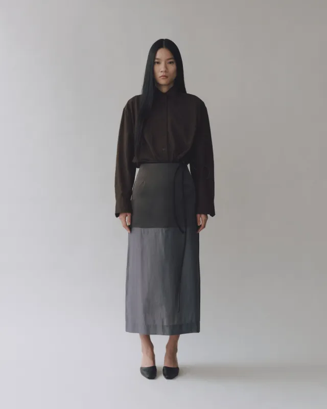 Mijeong Park | Semi Sheer Skirt - Dark Gray sold by Fort