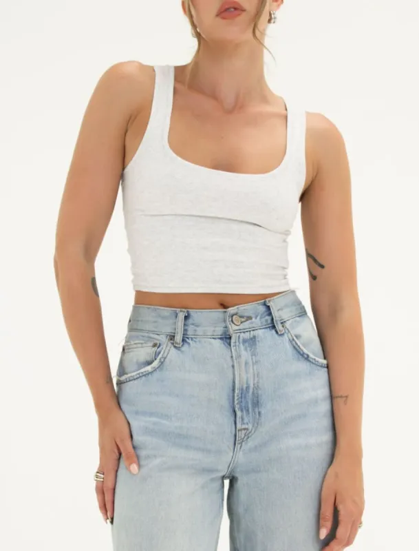 Classic Ribbed Tank | Carrara sold by Rumored