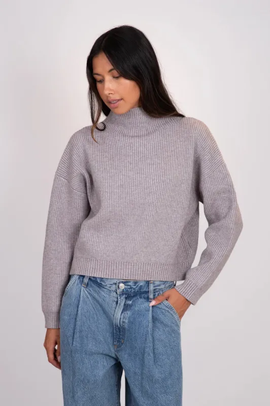Evolet Ribbed Mockneck Sweater sold by Hills Dry Goods