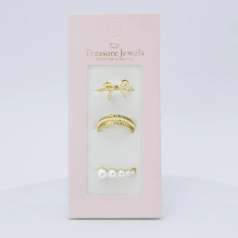 Divine Pearl Ring Set sold by Charming Charlie