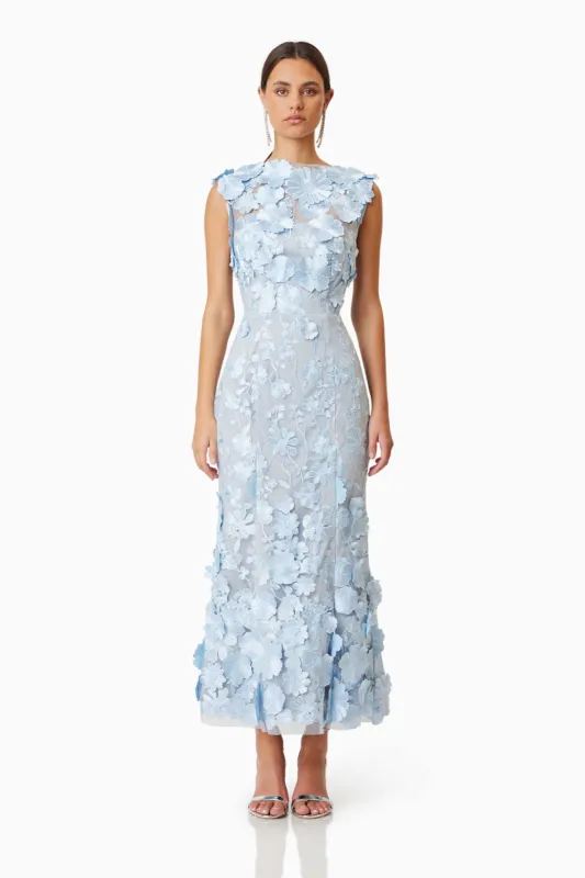 Selene Cocktail Midi Dress Blue sold by Elliatt