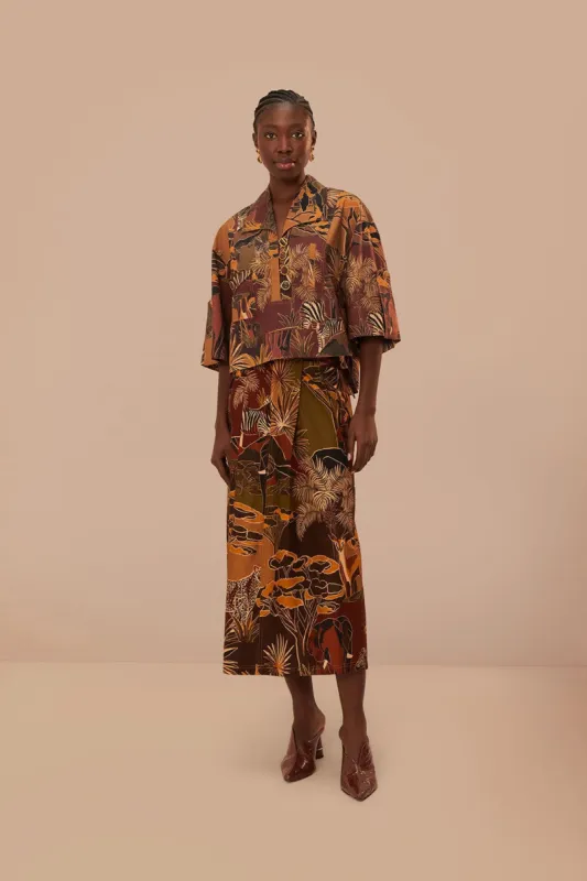 Savana Dream Caramel Utility Blouse sold by FARM Rio