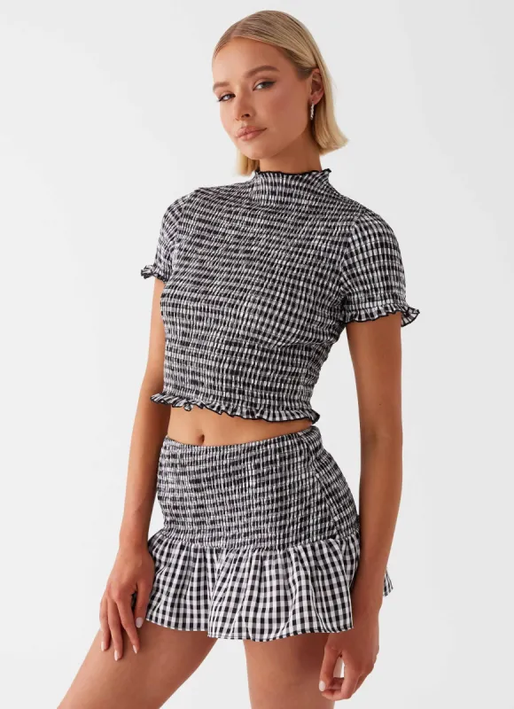 Sweetest Pie Mini Skirt - Black sold by Peppermayo