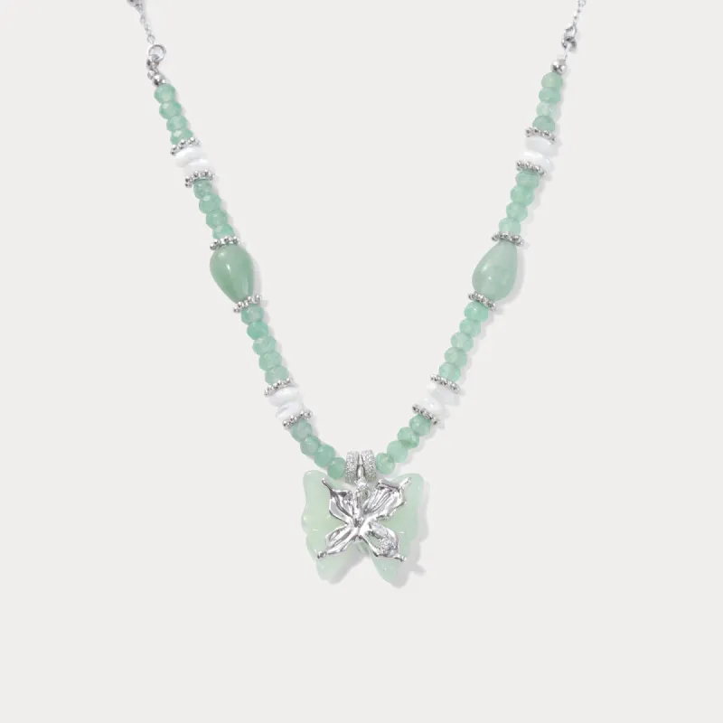 Jade Butterfly Necklace sold by Selenichast