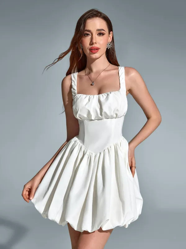 Backless Pleated Hem Bodycon Cami Dress sold by Parthea Fashion