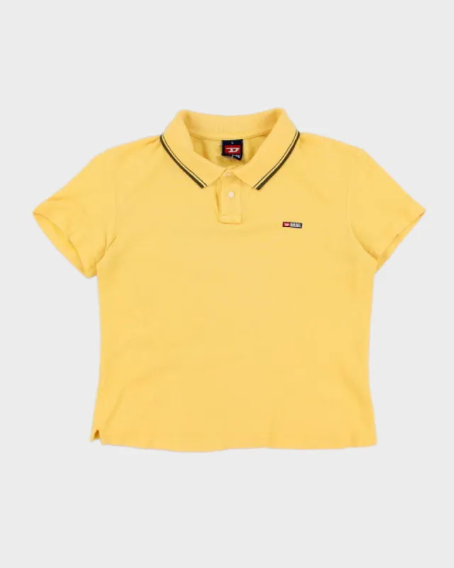 Vintage Diesel yellow Polo Shirt - S/M sold by Rokit