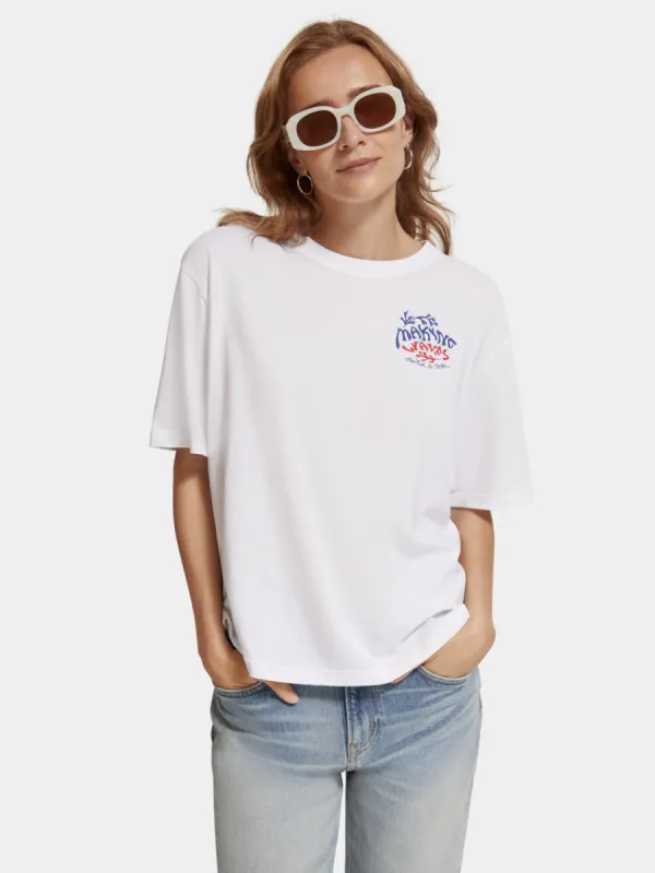 Loose-fit graphic t-shirt sold by Scotch and Soda