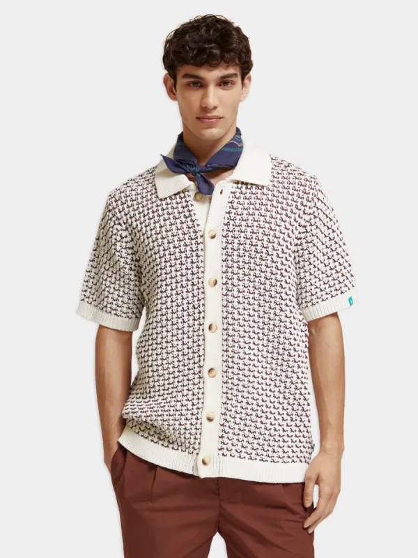 Button-down knitted polo sold by Scotch and Soda