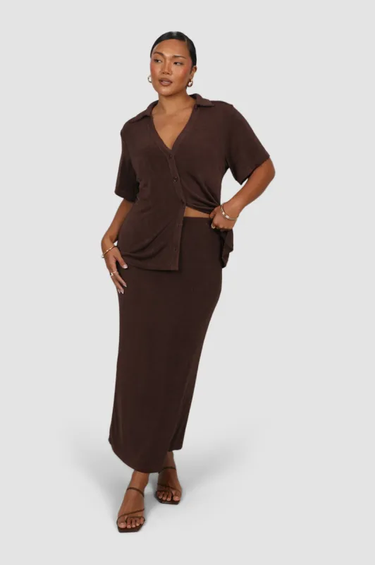 SOLA SKIRT ESPRESSO sold by FAYT The Label