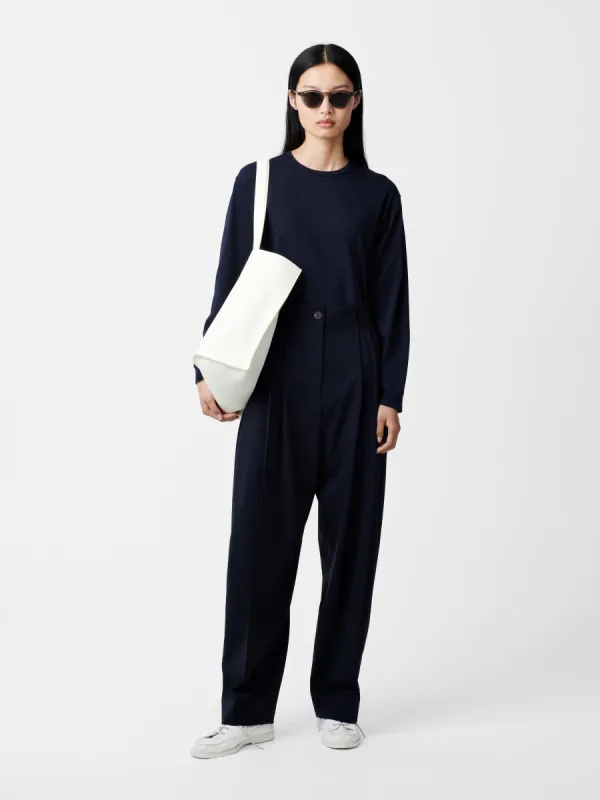 Acuna Tropical Wool Pant in Darkest Navy sold by Studio Nicholson