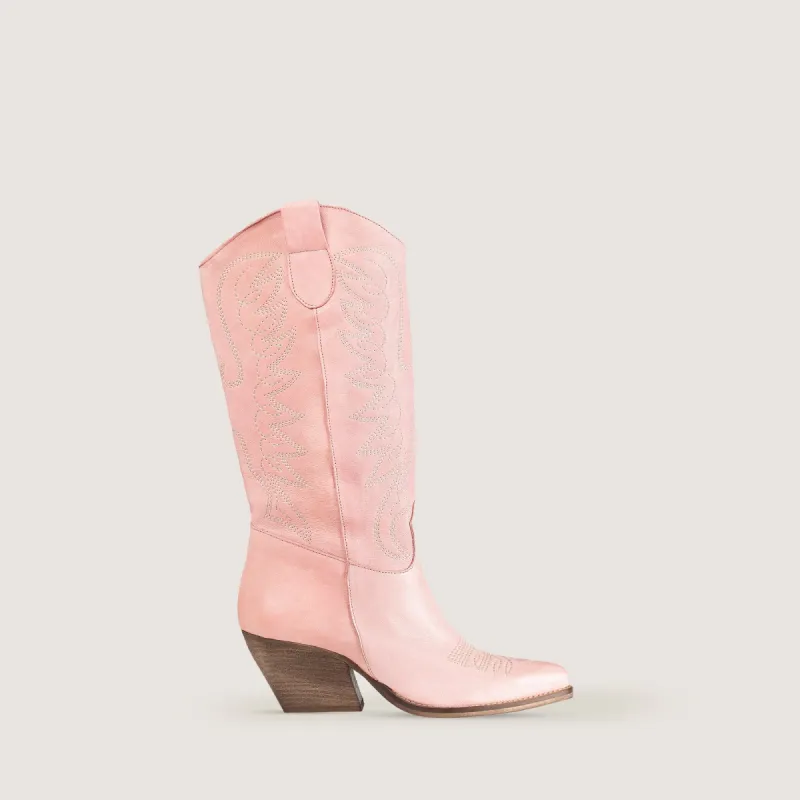 Marfa Pink Texan Boots  sold by Kali Shoes