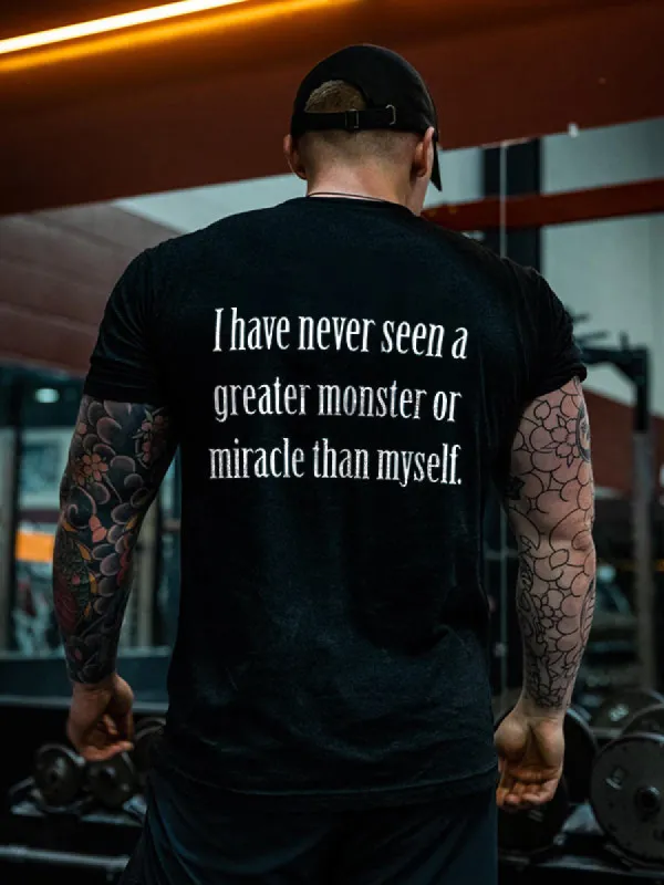 I Have Never Seen A Greater Monster Or Miracle Than Myself Printed Men's T-shirt sold by Polyalien