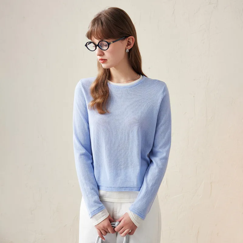 100% Wool Chic Layered Look Sweater for Women sold by COMOBOCA