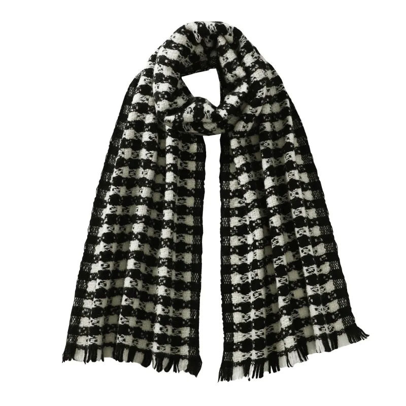100% Wool Fringe Dense Knit Scarf sold by COMOBOCA