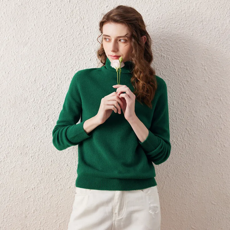 COMOBOCA  Women's Ribbed Turtleneck Wool Sweater sold by COMOBOCA