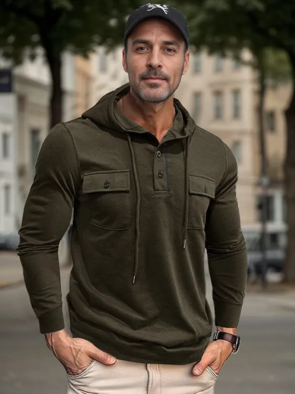 Casual Utility Inspired Hoodie sold by Coofandy