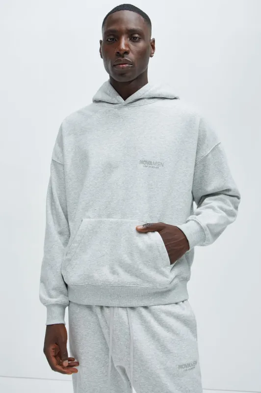 Tyson Novamen Oversized Heavyweight Hoodie - Heather Grey sold by Fashion Nova